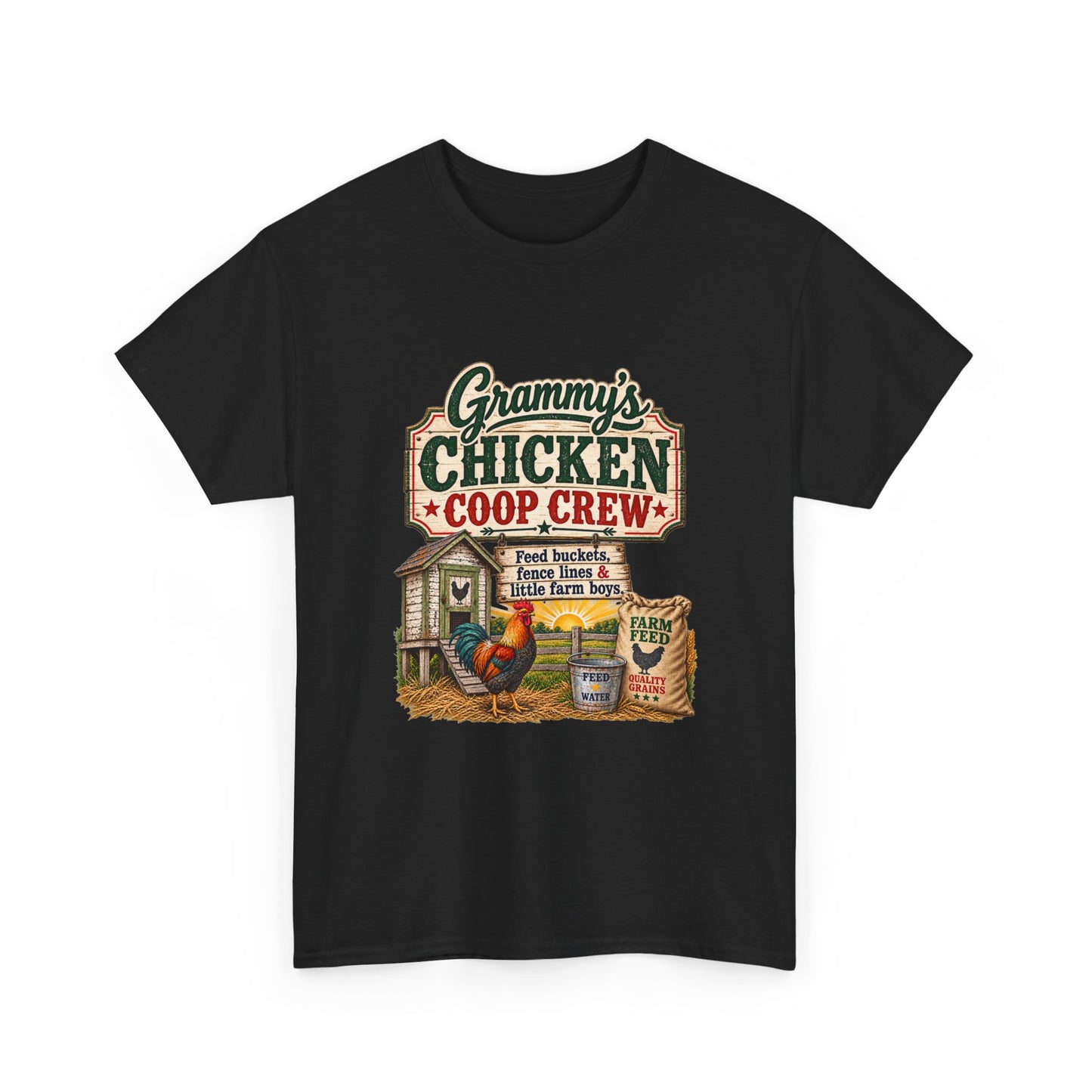 Grammy's Chicken Coop Crew T-Shirt — Vintage Farmhouse Gift for Grandma