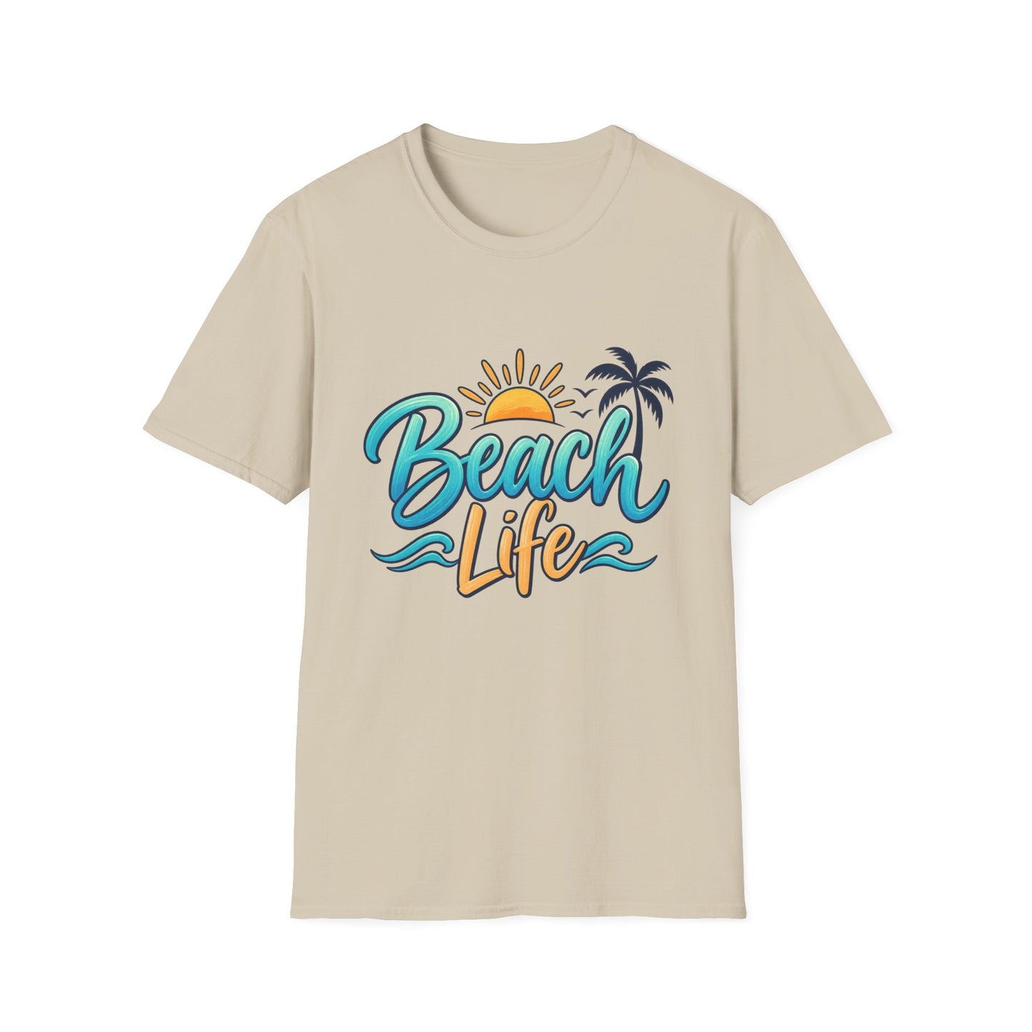 Beach Life T‑Shirt — Retro Sun & Palm Vacation Tee